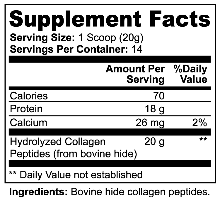 Grass-Fed Collagen Peptides – 20 g per Serving