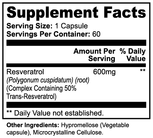 Resveratrol 600 mg – Antioxidant Support