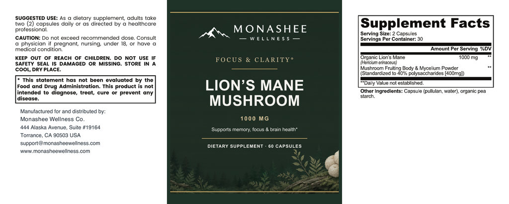 Lion’s Mane Mushroom – Focus & Clarity